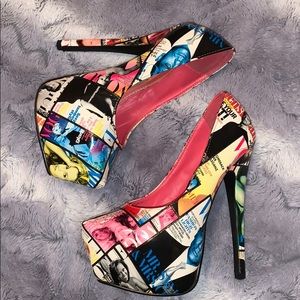 2X HP💕Liliana Magazine multicolor Platforms 6